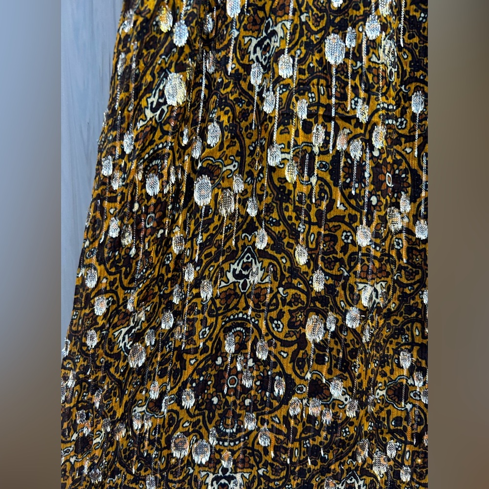Sezane Metallic Gold and Black Maxi Dress - Picture 4 of 10